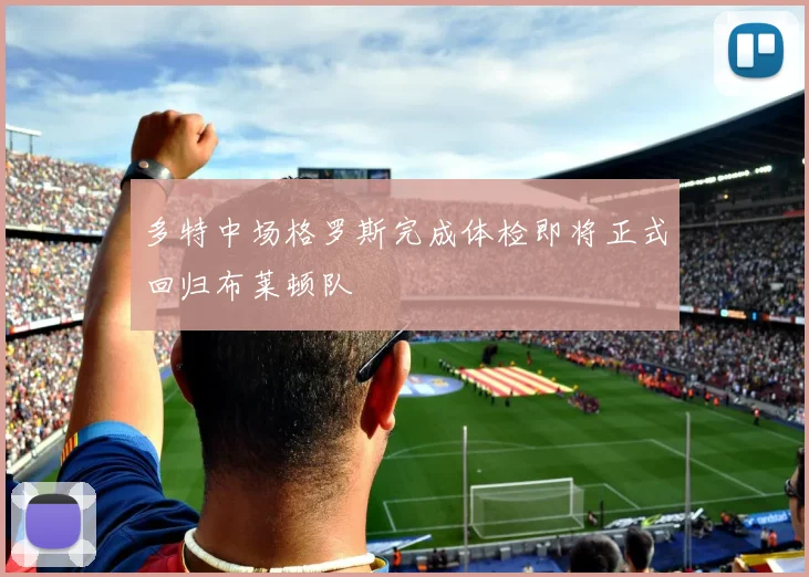 多特中场格罗斯完成体检即将正式回归布莱顿队